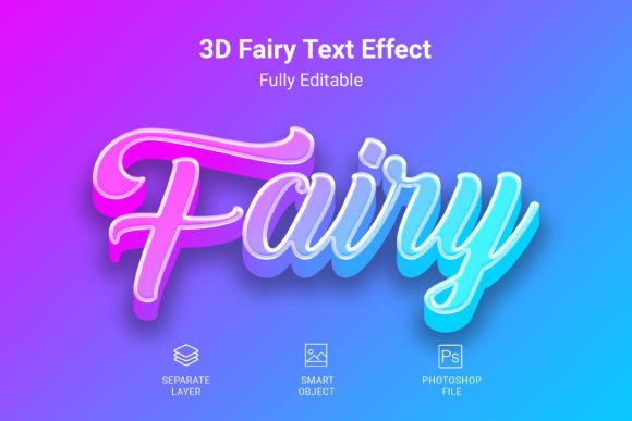 3D Fairy Psd Text Style: A Magical Touch for Your Designs