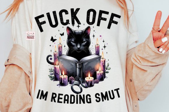 Black Cat Reading Book PNG Dark Romance: Morally Grey & Ready to Print