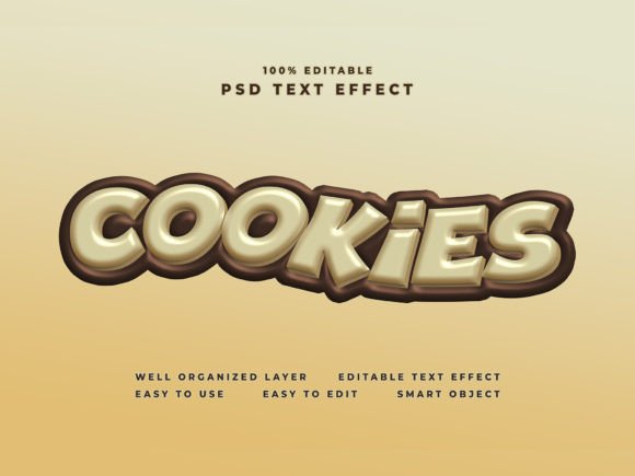 Cookies Text Effect: The Smart Object Design Shortcut