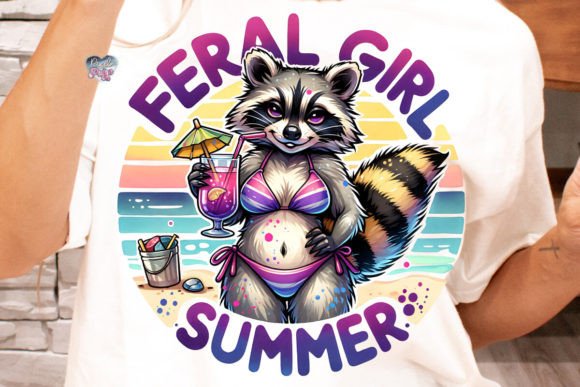 Embrace the Chaos: The Ultimate Feral Girl Summer PNG Raccoon