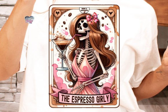 Espresso Martini Tarot PNG: Coquette Girl Design Unveiled