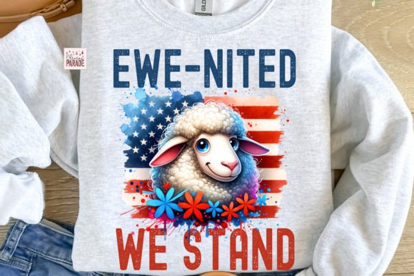 Ewe-nited We Stand: A Patriotic Sheep Design for 4th of July