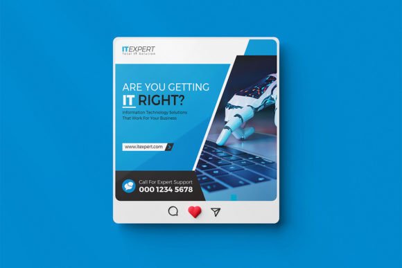 IT Expert Instagram Post Banner: A Designer's Guide to Clean Branding