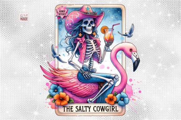 Salty Cowgirl Tarot PNG: Howdy Bitches for Bold Designs