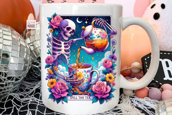 Skeleton Mama Tarot PNG Spill the Tea: A Design Deep Dive