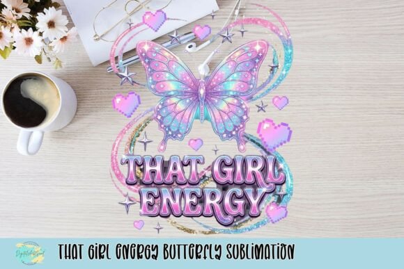 That Girl Energy: Dazzling Butterfly Sublimation for Radiant Projects