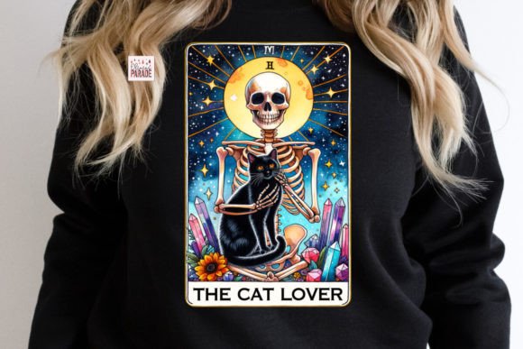 The Cat Lover Skeleton: A Tarot PNG for Unique Designs