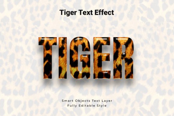Tiger PSD Text Style Effect Mockup: A Bold Design Asset