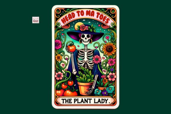 Whimsical Botanicals: A Deep Dive into The Plant Lady Tarot Card PNG Tomatoes